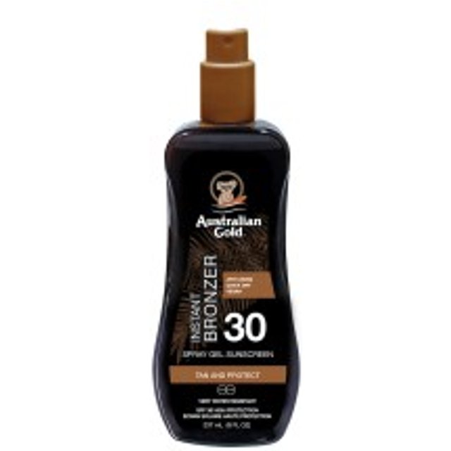 Australian Gold Sunscreen SPF30 Spray Gel With Instant Bronzer 237ml