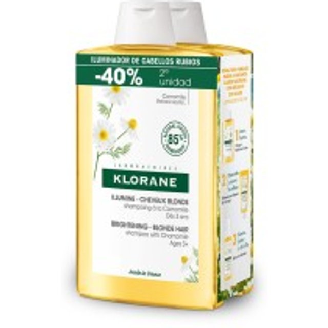 Klorane A La Camomila Champú Iluminador Reflejos Rubios Duo 2 X 400ml