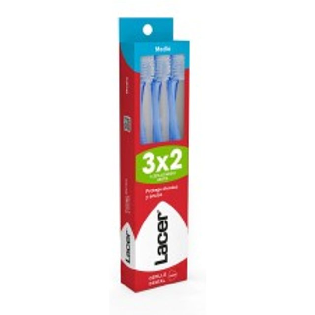 Lacer Toothbrush Medium Pack 3 Units