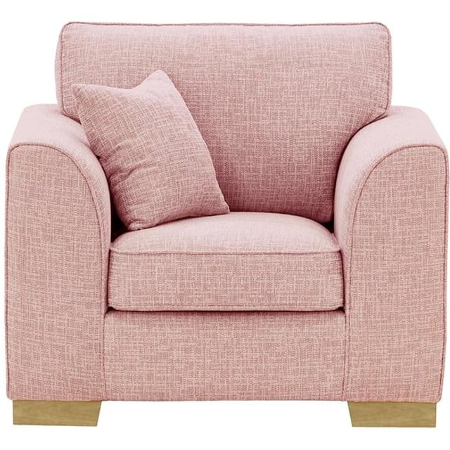 Avos Armchair, blush pink, Leg colour: wax black