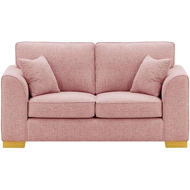 Avos 2 Seater Sofa, blush pink, Leg colour: like oak