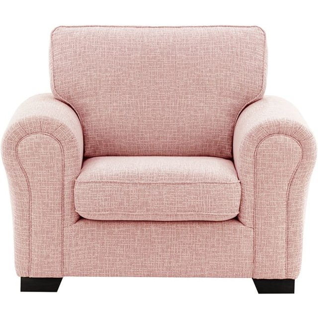 Bonna Armchair, blush pink, Leg colour: black