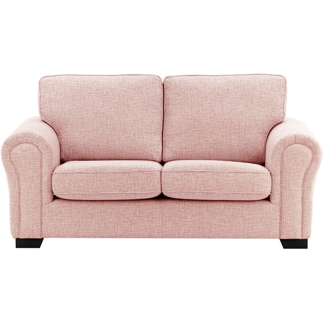 Bonna 2 Seater Sofa, blush pink, Leg colour: black