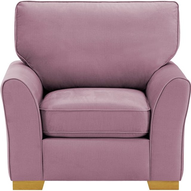 Serena Armchair, blush, Leg colour: like oak