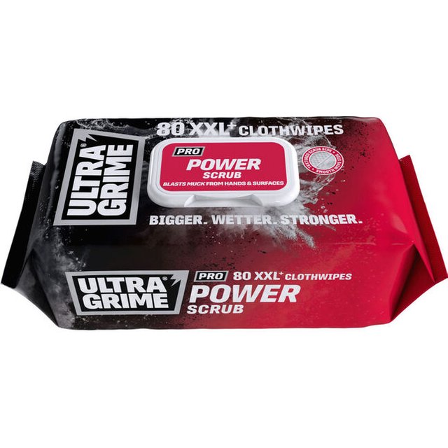 UltraGrime® Power Scrub Clothwipes XXL (80pk)