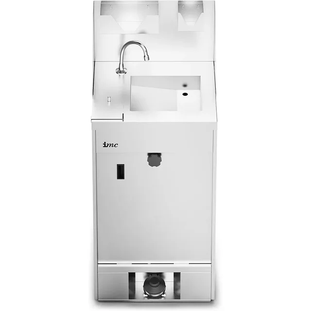 F63/502 - IMC IMClean High Capacity Mobile Hand Wash Station with Splashback, Soap & Paper Towel Holder