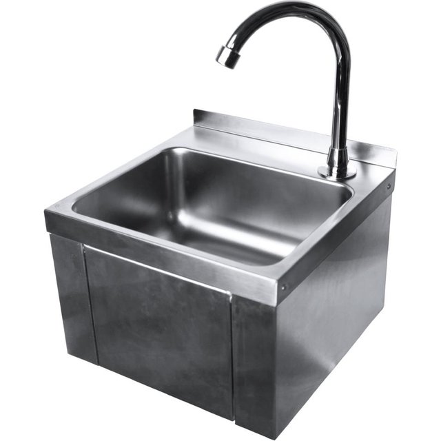 Oxford Hardware Stainless Steel Square Knee Operated Hand Wash Basin