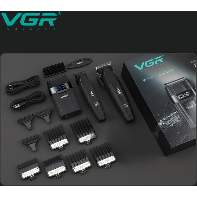 VGR Professional Cordless Clipper Electric Clippers 9000 RPM Adjustable Hair Trimmer for men V-640 S3
