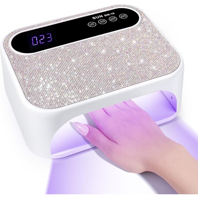 Wear Nail Curing Lamp, Nail Baking Lamp With Both Hands, 4 Timer Settings, Automatic Sensor, Suitable For Gel Polishing