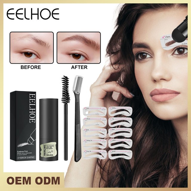 Print Set Hair Line Pink Lazy People Natural Makeup Does Not Faint Fast Eyebrow Card
