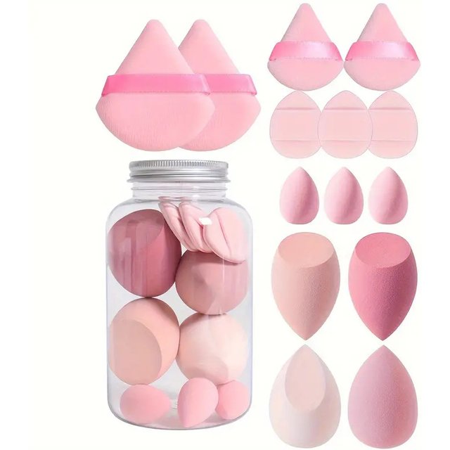 Beauty & Health 14 Piece Set Of Drift Bottle Makeup Egg Super Soft Sponge Powder Puff Docile Dry And Wet Dual Use Makeup Egg Makeup Egg