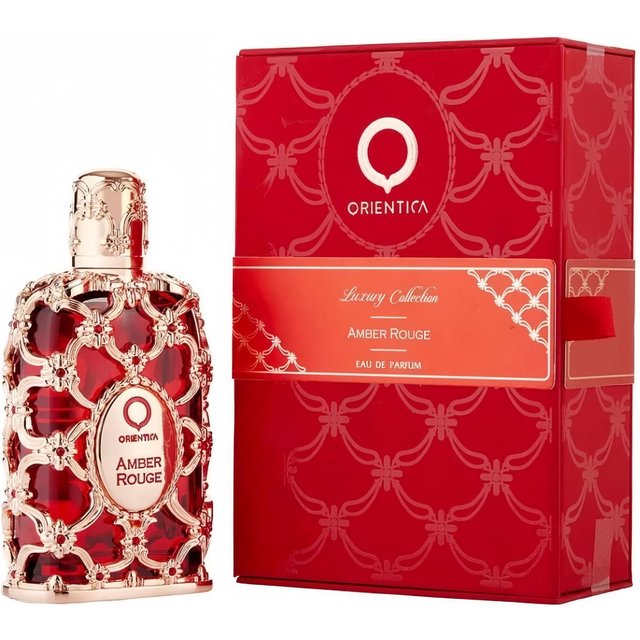Orientica Amber Rouge Eau de parfum, Luxury Middle Eastern Arabian Fragrance for women, Long-Lasting Warm Amber Scent