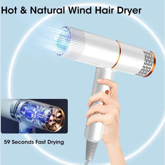 Professional Negative Ionic Hair Dryer - Cold Wind, Salon Styler Blow Drier EU