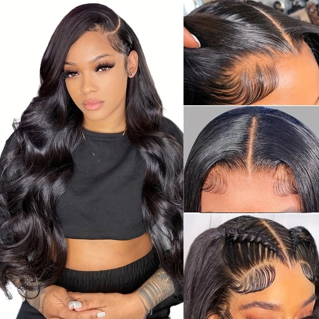 180% Density 4x4 Lace Front Human Hair Wig Body Wave Lace Front Wigs Human Hair Pre-cut Wear And Go Glueless HD Lace Closure Wigs Human Hair for women
