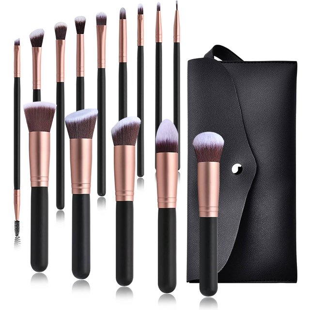 14 black makeup brush Beauty tools off-the-shelf foundation brush