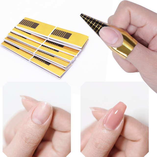 Acrylic Nail Form Tips Nail Art Extension Paper Holder Tools Nail Sticker Polish Gel Nail Art Foils Guide for Manicure Tools