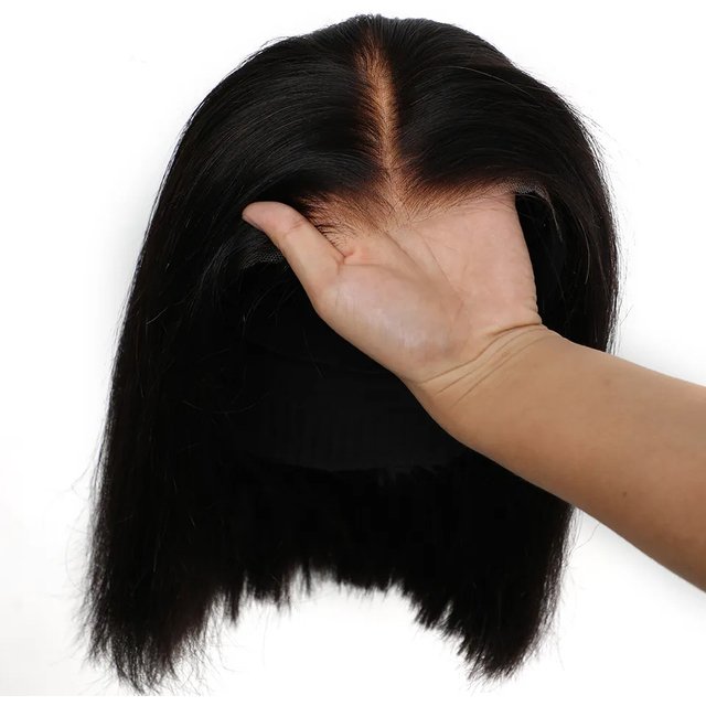 Wear And Glueless Hair Wig HD Straight Short Bob Closure Plucked Human Wigs Pre Cut Lace Ready To Go