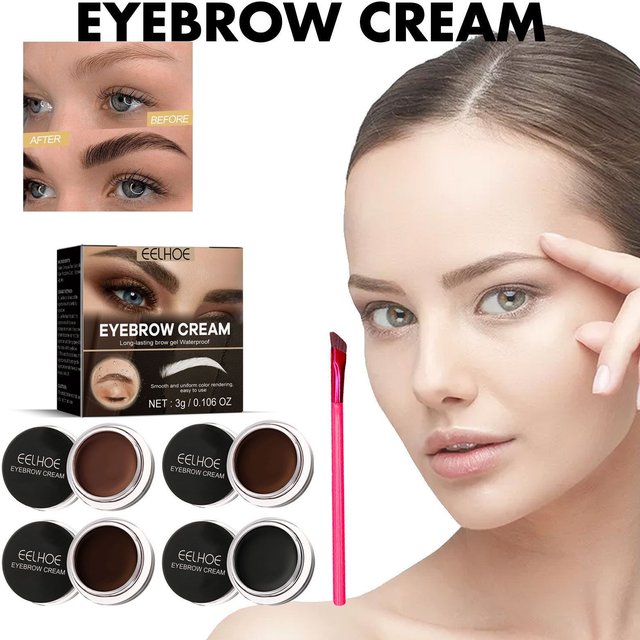 EELHOE three-dimensional eyebrow dyeing eyebrow cream for women, waterproof and sweat-proof, long-lasting, non-fading, non-fading eyebrow cream