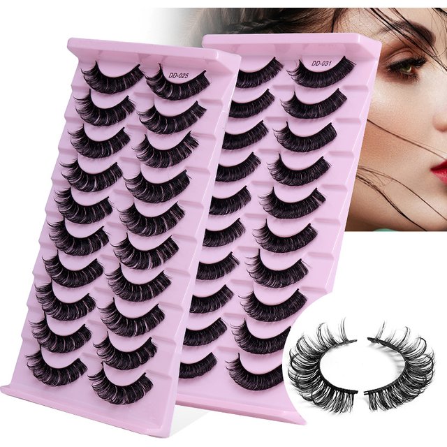 Beauty Care/Makeup/Fake Eyelashes - 10 Pairs False Eyelashes Natural Long Style Handmade Premium Mink