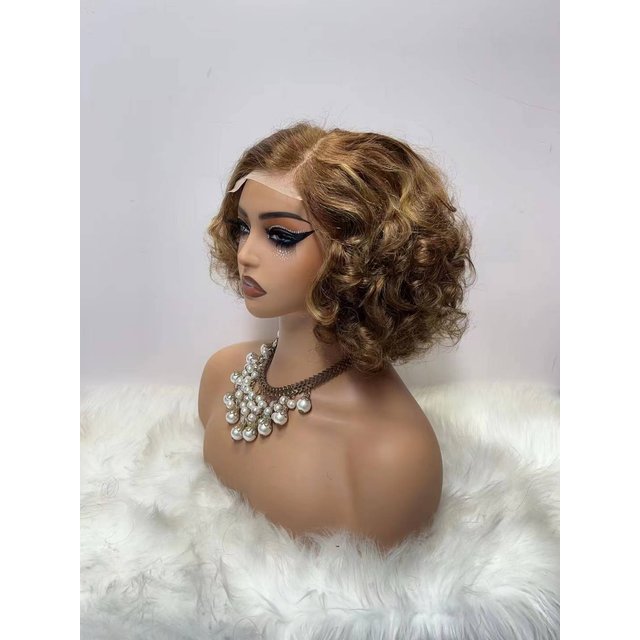 Short bob wigs Pixie wigs Human hair wig fluffy natural short curly hair short before lace 4*4 short BOB human hair wig
