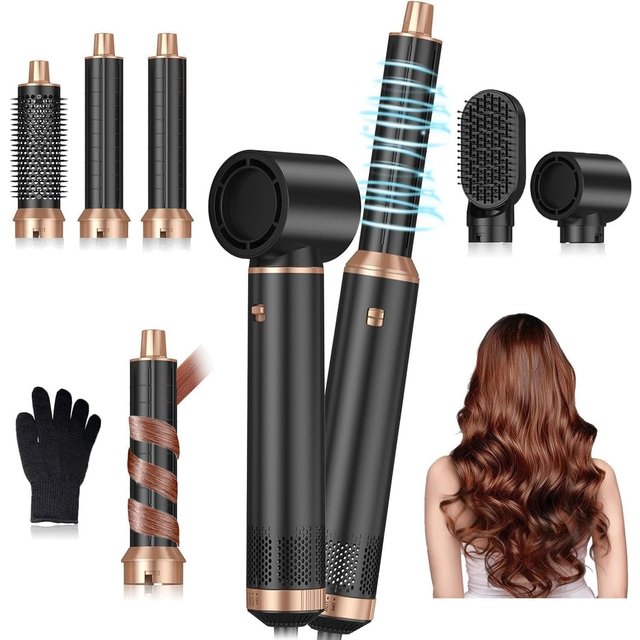 Souvik 5 In 1 Hair-styler Set Multifunctional Air-styler With Dryer, Automatic Curling Iron, Blow-dry Brush For