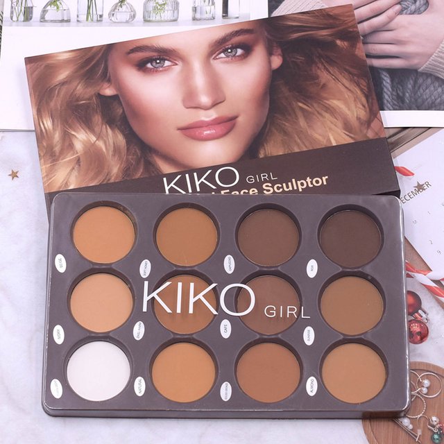 2026 New Model 2026 Hislaves Contour Palette Matte Non-flying Powder Trimming Three-dimensional Effect 12-color Face Eyeshadow Highlighter Palette Makeup Supply- 1pc