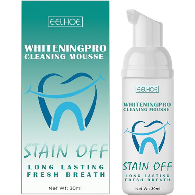 EELHOE Teeth Whitening Cleansing Mousse Deep Cleans Teeth Stains Fresh Breath Whitening Teeth Toothpaste