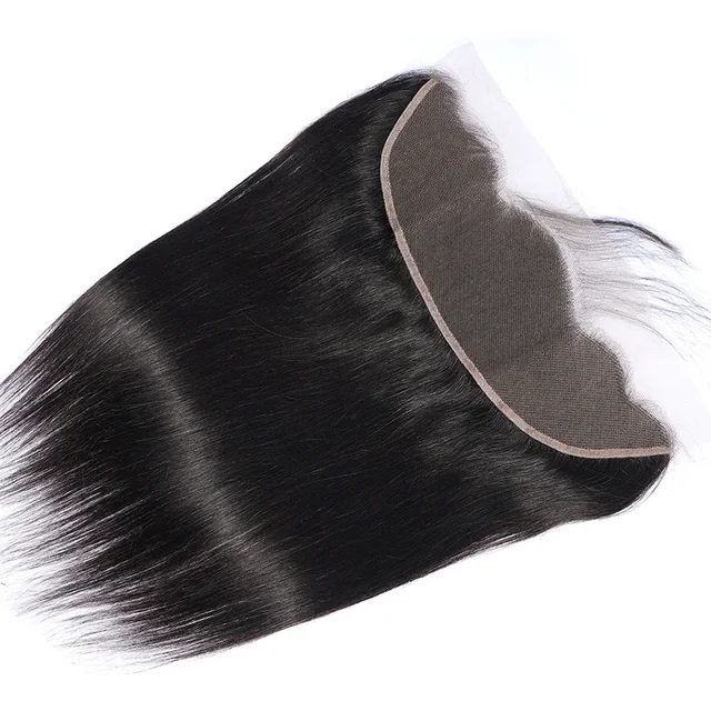13x4 Lace Frontal Transparent Pre Plucked Straight Human Hair 1 Pc Packing Ear To Ear Lace Closures For Black Women