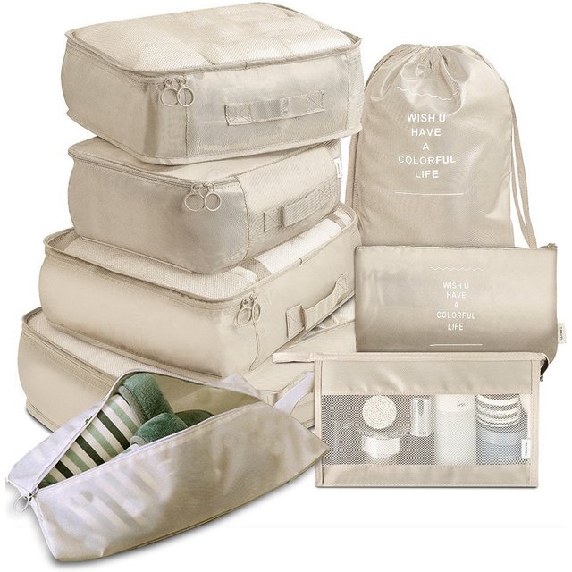 Women's Bags Travel Storage Set Travel Storage Bag Eight Piece Cosmetic Bag Travel Clothing Classification Storage Bag