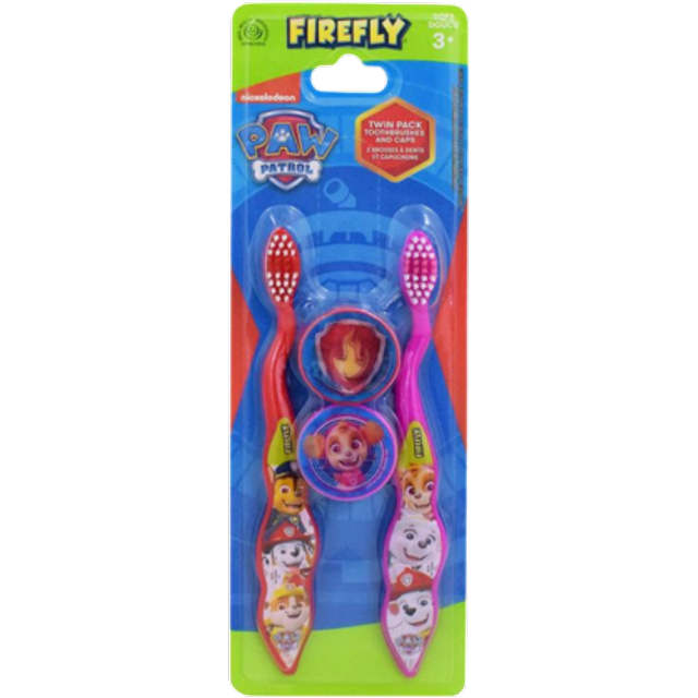 Firefly Paw Patrol Twin Pack Toothbrush Children