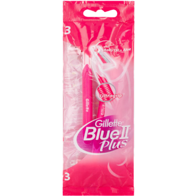 Gillette Blue II Sensitive Disposable Razors – 3 Pcs