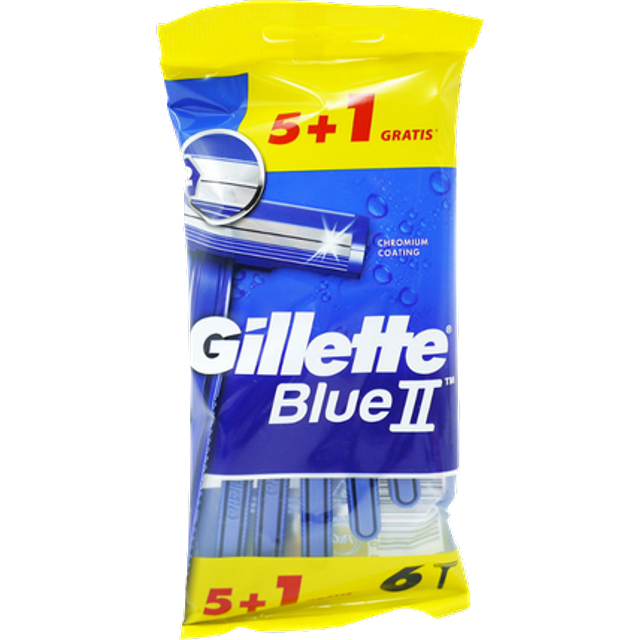 Gillette Blue II Disposable Razors – 6 Pcs