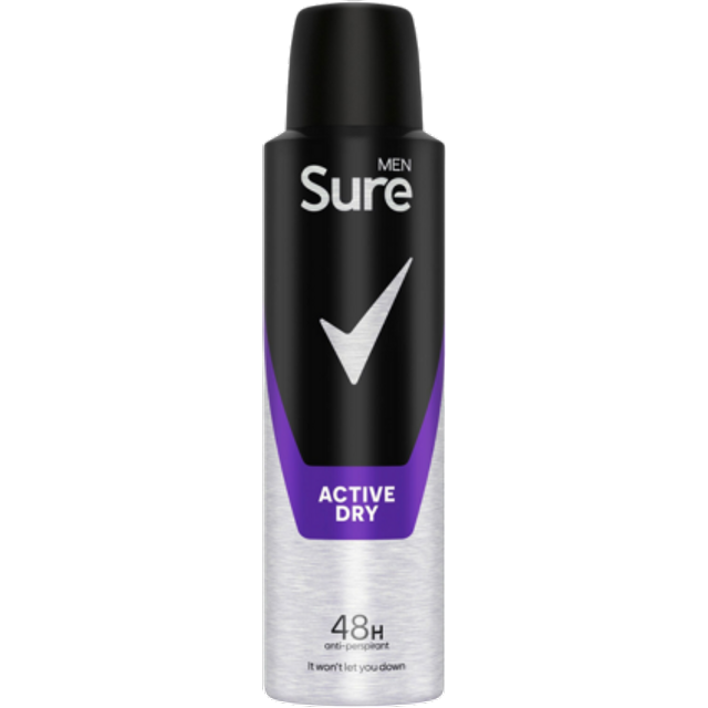 Sure Men Active Dry Spray Deo 48h - 150ml