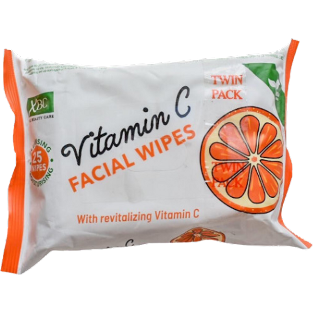 XBC Vitamin C Facial Cleansing Wipes Twin Pack - 2 Pcs