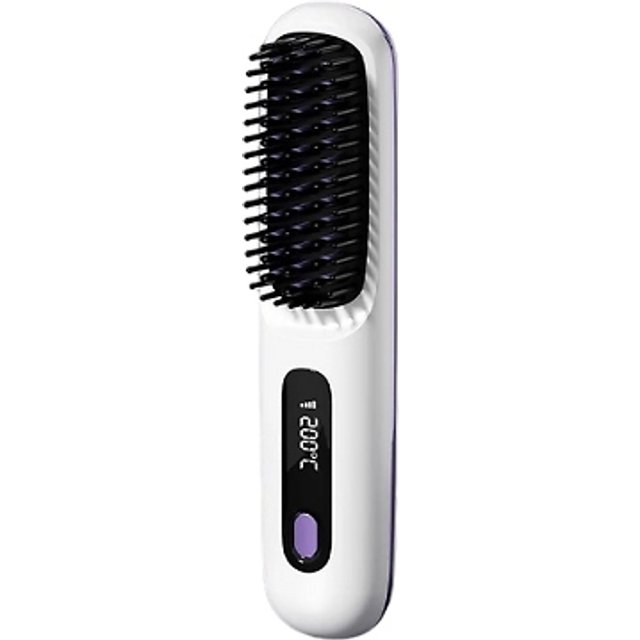 Wireless USB Charging Hair Straightener Brush - 2 Colours