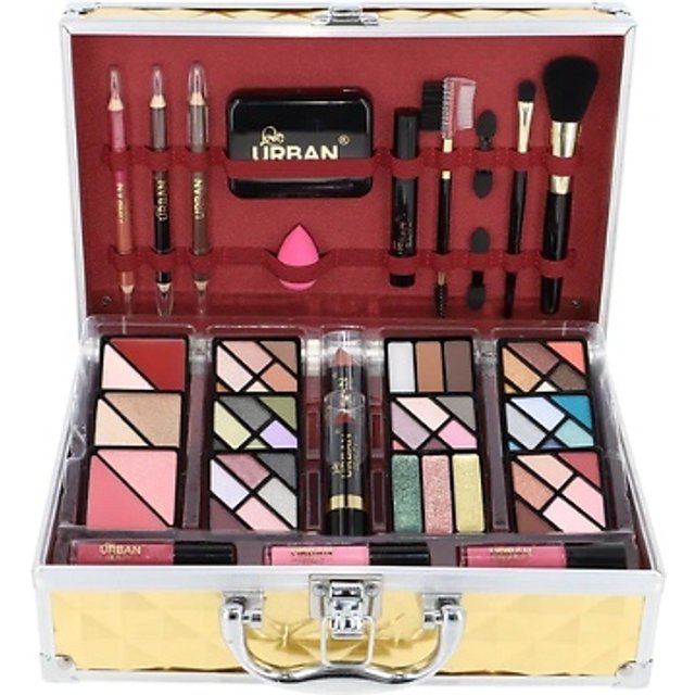 Luxe Gold Touch Makeup Set with Travel Vanity Box