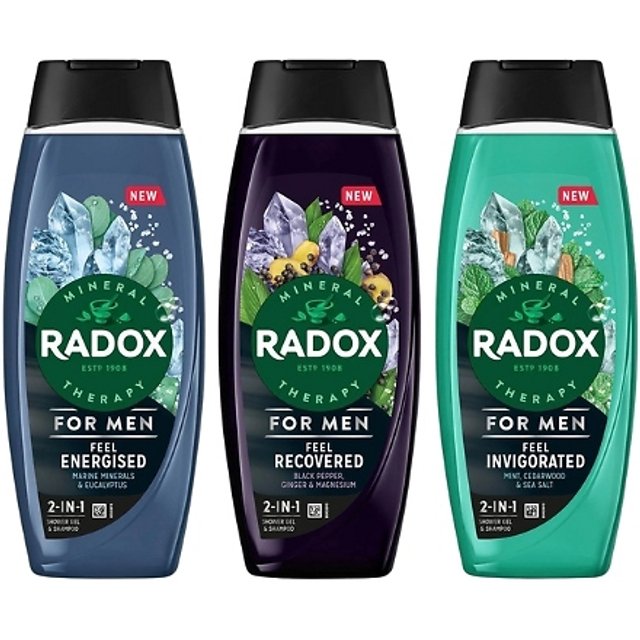 Radox Mineral Therapy 2-in-1 Shower Gel & Shampoo Bundle