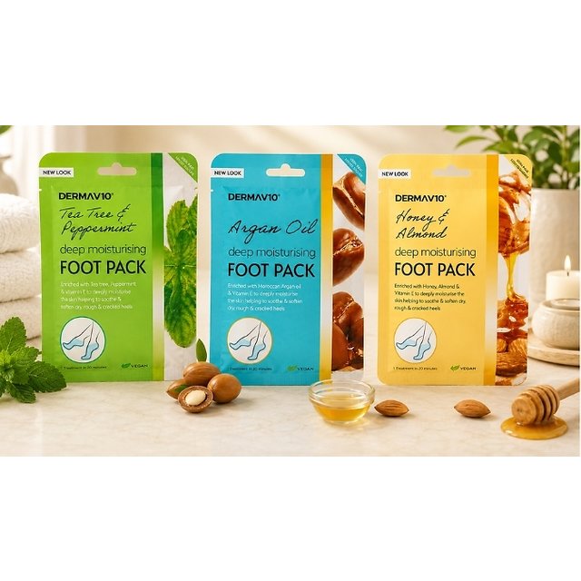 Derma V10 Foot Mask Sets in 3 Scents - 1, 2, 3, 4 or 5-Pack
