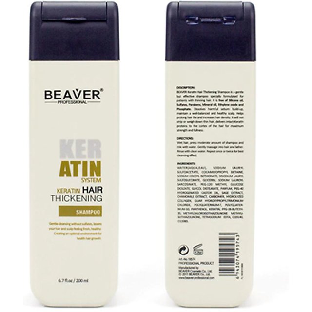Beaver Professional Keratin Hair Thickening Shampoo & Conditioner