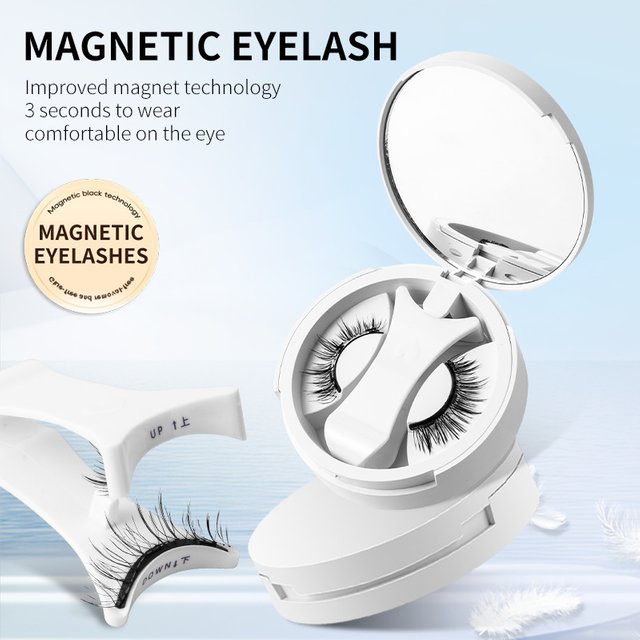 Little Devil Magnetic False Eyelashes - Glue Free, Natural Look With Portable Storage Box (Reusable, Easy To Apply)