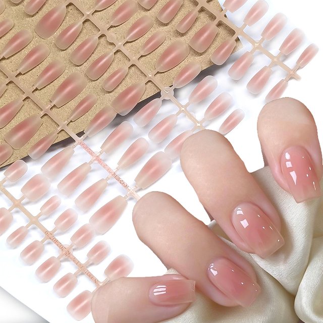 30Pcs Matte Nude Color Fake Nail Fashion Press On Quick Extension Wearable False Nails Natural Full Cover Nail Tips Manicure Art