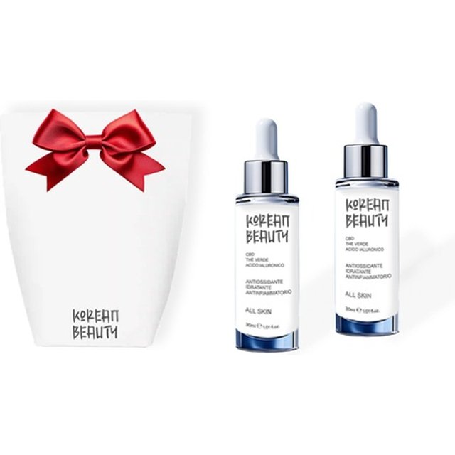 Flacon de sérum Korean Beauty 30 ml au CBD thé vert et à l acide hyaluronique : x 2