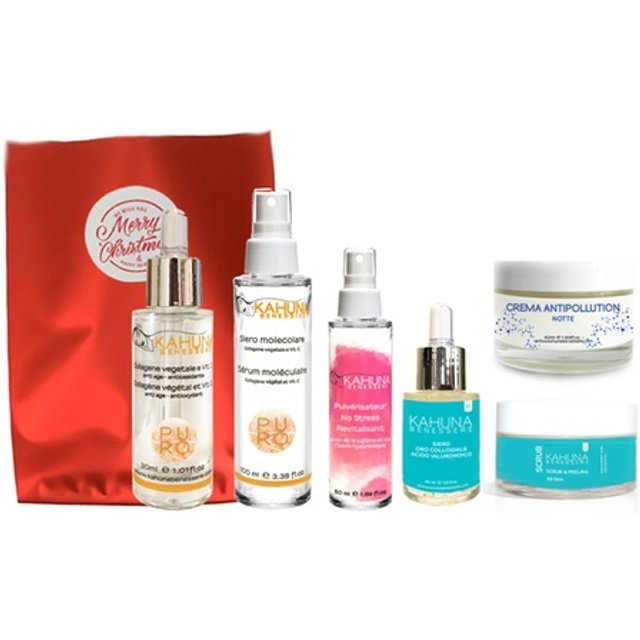 Coffret de soins pour la peau : Coffret avec sérum à l or colloïdal + acide hyaluronique / 1