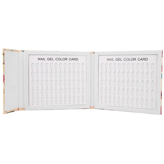 Professionelle 120 Farben Nail Art Farbkarte Nagellack Gel Farbe Display Buch Maniküre Werkzeug 01# white