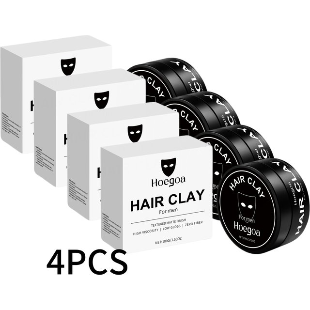 Hoegoa Herren Haarpflege Styling Clay Natürliches Volumen Mattes Finish Langanhaltende Textur Starker Halt Für Den Täglichen Gebrauch 100g
