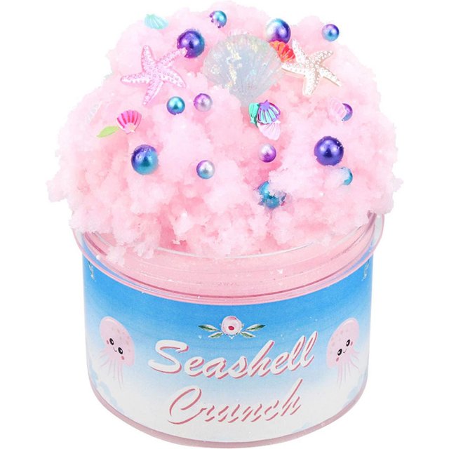1 Paquet Puff Slime Mélange de Couleurs, Argile Élastique Parfumé, Boue Extensible, Soulagement du Stress, Décoration Festive pour les Fêtes et les Anniversaires rose clair
