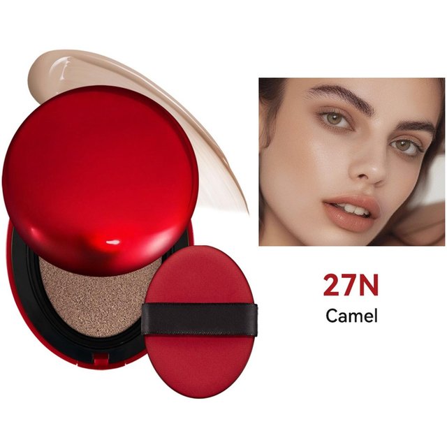 Red Cushion Foundation Leichtes, nicht schwimmendes Puder-Concealer-Wasserdichtes Kissen Leichte Abdeckung Halbkissen One Size beige