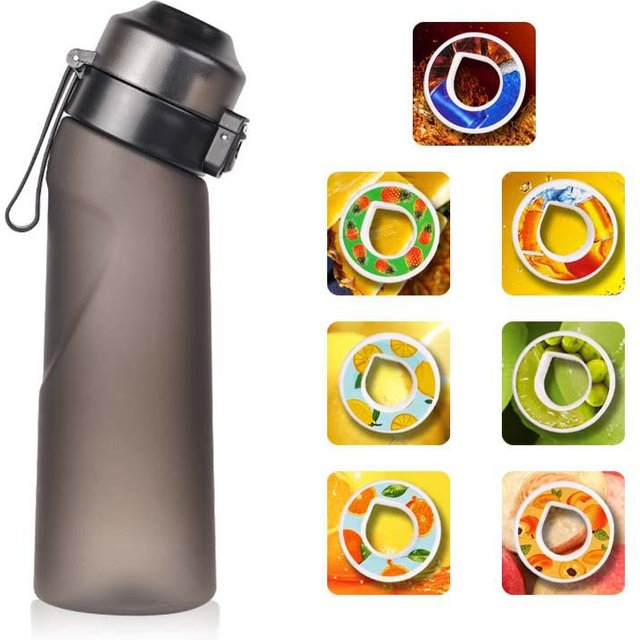 Bouteille d'eau parfumée avec capsule de saveur et anneau aromatique - Tasse résistante aux hautes températures en stock 650ml (Tritan High Temperature Resistant Material)