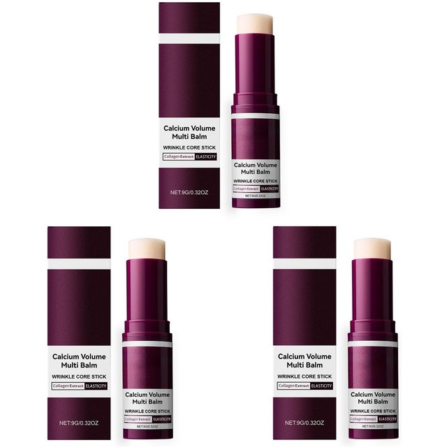 Koreanischer Kalzium Volumen Multi Balsam + Kalzium Kollagen Feuchtigkeitscreme + Porenstraffende Essenz Sanfte & Feuchtigkeitsspendende Routine für die tägliche Hautpflege