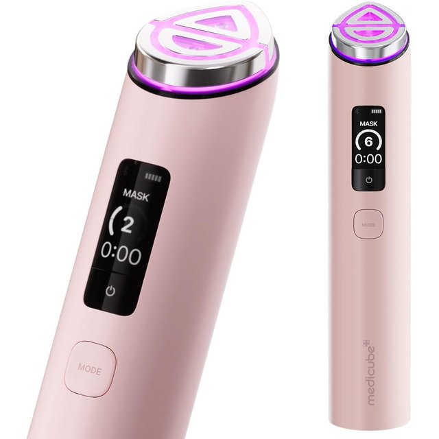 Medicube Booster Pro X2 Rose - Masseur Facial Multifonctionnel 8-en-1